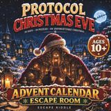 CHRISTMAS EVE PROTOCOL Advent Calendar Book with 24 Puzzles