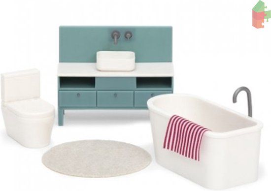 Lundby Poppenhuis Basic Badkamerset Wit