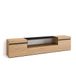 Skraut Home TV-kast, tv-meubel, opslag, 200 x 45 x 35 cm, voor tv's tot 80 inch, met opslag, moderne stijl, eiken en zwart