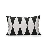 Decoratie Harlekijn Decoratie Kussen 60 x 40 cm - Zwart/Wit