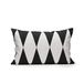 Decoratie Harlekijn Decoratie Kussen 60 x 40 cm - Zwart/Wit