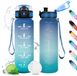Unyqoos Blauw En Groen Sportfles 1 l