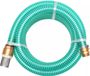 vidaXL - Zuigslang - met - messing - koppelingen - 3 - m - 25 - mm - groen