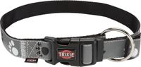 Trixie Silver Reflect Halsband Hond Zwart / Zilvergrijs L/XL