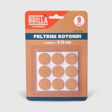 La Briantina Ronde kurk-viltdoppen voor meubels, stoelen en vloeren, diameter 2,5 cm, 9 stuks