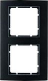 Hager B3 – frame 2 elementen aluminium zwart antraciet