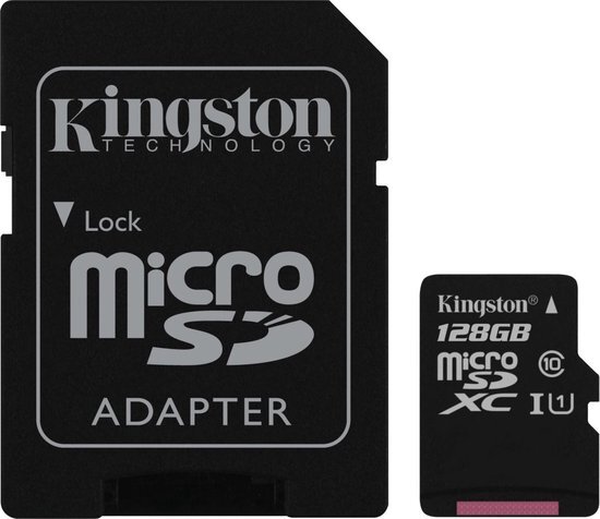 Kingston Het Origineel 128GB Micro SDHC Class 10 UHS-I 45R FlashCard Single Pack w/o Adapter