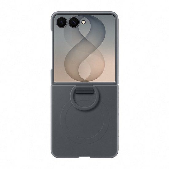 Samsung Galaxy Z Flip8 Hoesje - Silicone Ring Magnet - Zwart