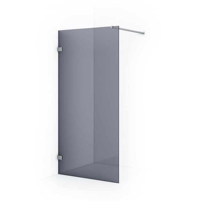 Maxaro Inloopdouche Diamond 90cm 8mm Rookglas Veiligheidsglas Chroom