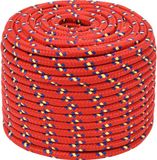 vidaXL Multifunctioneel touw 14 mm 25 m Rood PP