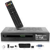 Bamof 2225 satellietontvanger satellietontvanger digitale DVBS2 Full HD ontvanger (HDMI, SCART, 2X USB) [voorgeprogrammeerd voor Astra, Hotbird en Türksat] + HDMI-kabel, zwart