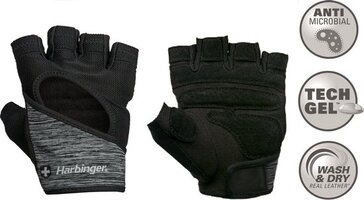 Harbinger Flexfit Dames Fitness Handschoenen - Zwart - Maat L