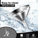Green Glow - Set deentonsoirs en inox avec poignée pour cuisine, transfert d'ingrédients liquides et secs