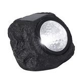 Zonne-LED-steenlamp, kunststof LED-rotslamp op zonne-energie. Verlichting voor tuinen, terrassen, paden, balkons...