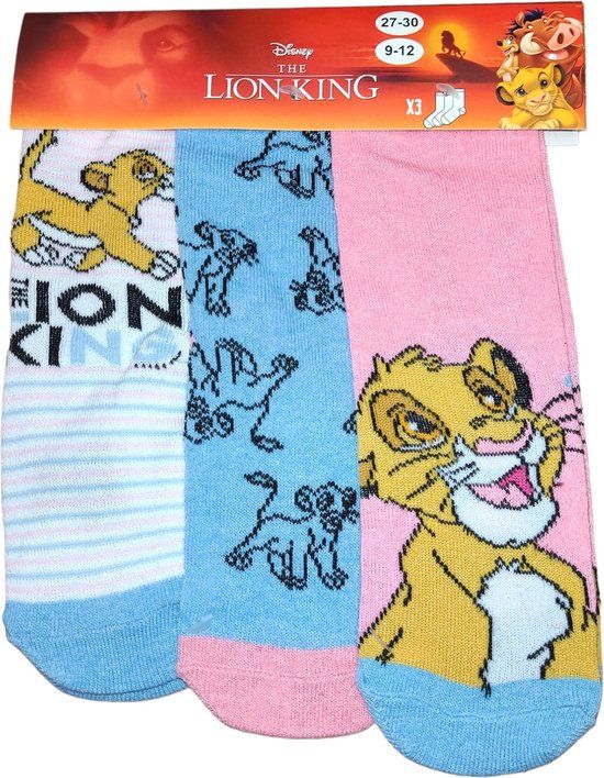 The Lion King Socks - Girls - 3 Pairs - Size 23/26 - Blue