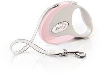 Flexi Classic intrekbare hondenriem (band), ergonomisch, duurzaam en klitvrij, 3m, klein, roze/roze