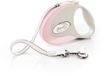 Flexi Classic intrekbare hondenriem (band), ergonomisch, duurzaam en klitvrij, 3m, klein, roze/roze