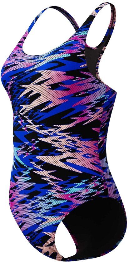 Speedo Hyperboom Print Medalist 1 Piece Dames Sportbadpak - Zwart/Roze