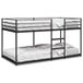 VidaXL Stapelbed zonder matras 107x203 cm staal zwart