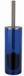 Spirella Brosse WC avec support – Porte-brosse WC chromé avec design bleu mat transparent