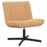 vidaXL Draaistoel beige 63 x 75 x 76 cm schapenvacht