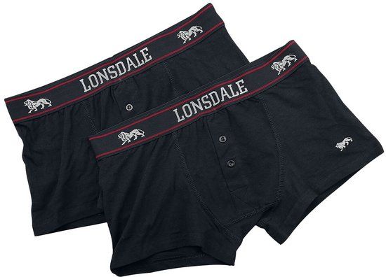 Lonsdale London Oakworth Heren Boxers - Zwart - M