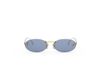 Fendi Lunettes de soleil femme doré ovales bleus 54mm