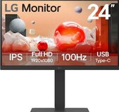 LG 24BA650-B 23.8 inch Full HD Monitor - IPS - 100Hz - Draaibaar scherm