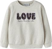 NAME IT Meisjes Sweater NMFOCLOVE LS NREG SWEAT BRU Peyote Melange Maat 98