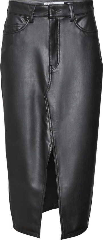 VERO MODA VMVERI HR CALF PL SKIRT NOOS Women's Skirt - Size L - Black