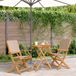 Maison Exclusive - Ensemble de bistro 3 pièces de couleur taupe, avec revêtement en tissu et bois massif