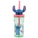 Stor Disney Stitch 3D-plastic beker voor kinderen, BPA-vrij, met 3D-hoofdkap en rietje, wasbaar en herbruikbaar