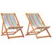 VidaXL Fauteuil de jardin Assise capitonnée Eucalyptus, Polyester Multicolore