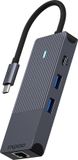 Rapoo UCM-2004 Adaptateur multiport USB-C 8-en-1, Gris foncé