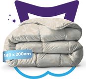 Slaapspeciaal Eazydekbed Series Charli - Zomerdekbed zonder Overtrek - Wasbaar Dekbed - Hoesloos Dekbed - 2 in 1 Dekbed - Dekbed met Vaste Overtrek - Incl. Kussensloop - 140x200 cm