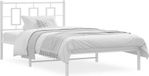 Maison Exclusive - Lit cadre avec tête de lit en métal blanc 107x203 cm
