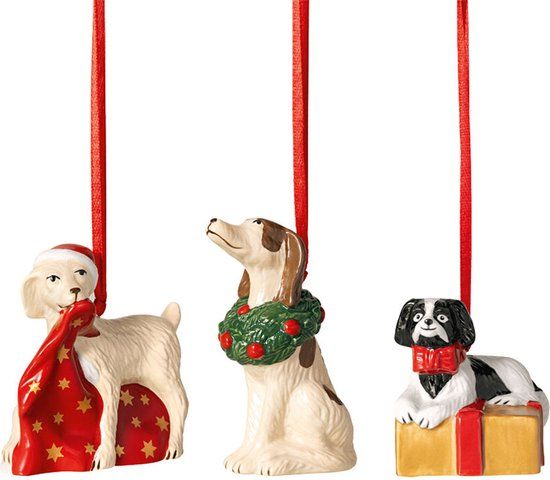 Villeroy & Boch Nostalgic Ornaments Hondjes 3 Stuks