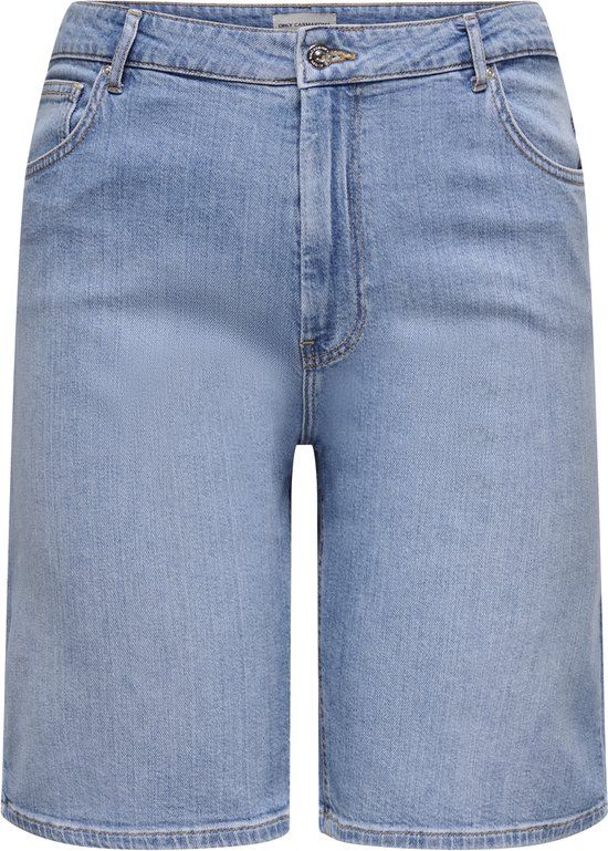 ONLY CARMAKOMA Dames Bermuda shorts Light Blue Denim Katoen 98%