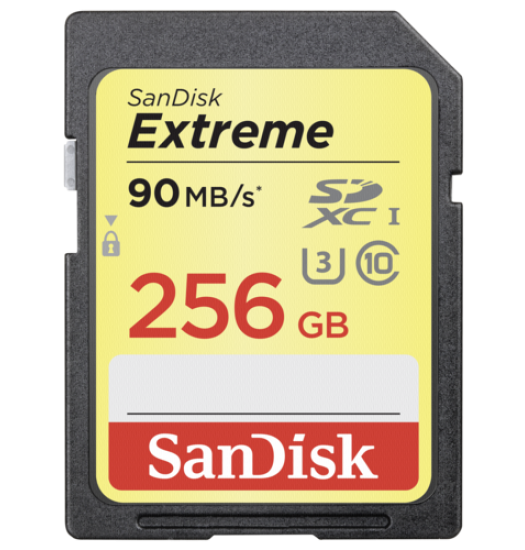 Sandisk 256GB Extreme SDXC U3/Class 10