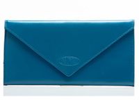 Big Skinny Slimvelope lederen tri-Fold Checkbook Slim Wallet voor dames, geschikt voor maximaal 40 kaarten