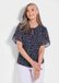 Goldner Blouse met patroon Chiffonblouse voor dames met all-over stippenprint en ronde hals