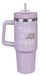 Undercover Pusheen Thermosbeker met rietje, inhoud 880 ml, roestvrijstalen drinkbeker met handgreep, BPA-vrij, paars