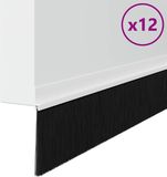 vidaXL Zelfklevende Deurborstels 12 st Wit 100 cm Aluminiumlegering
