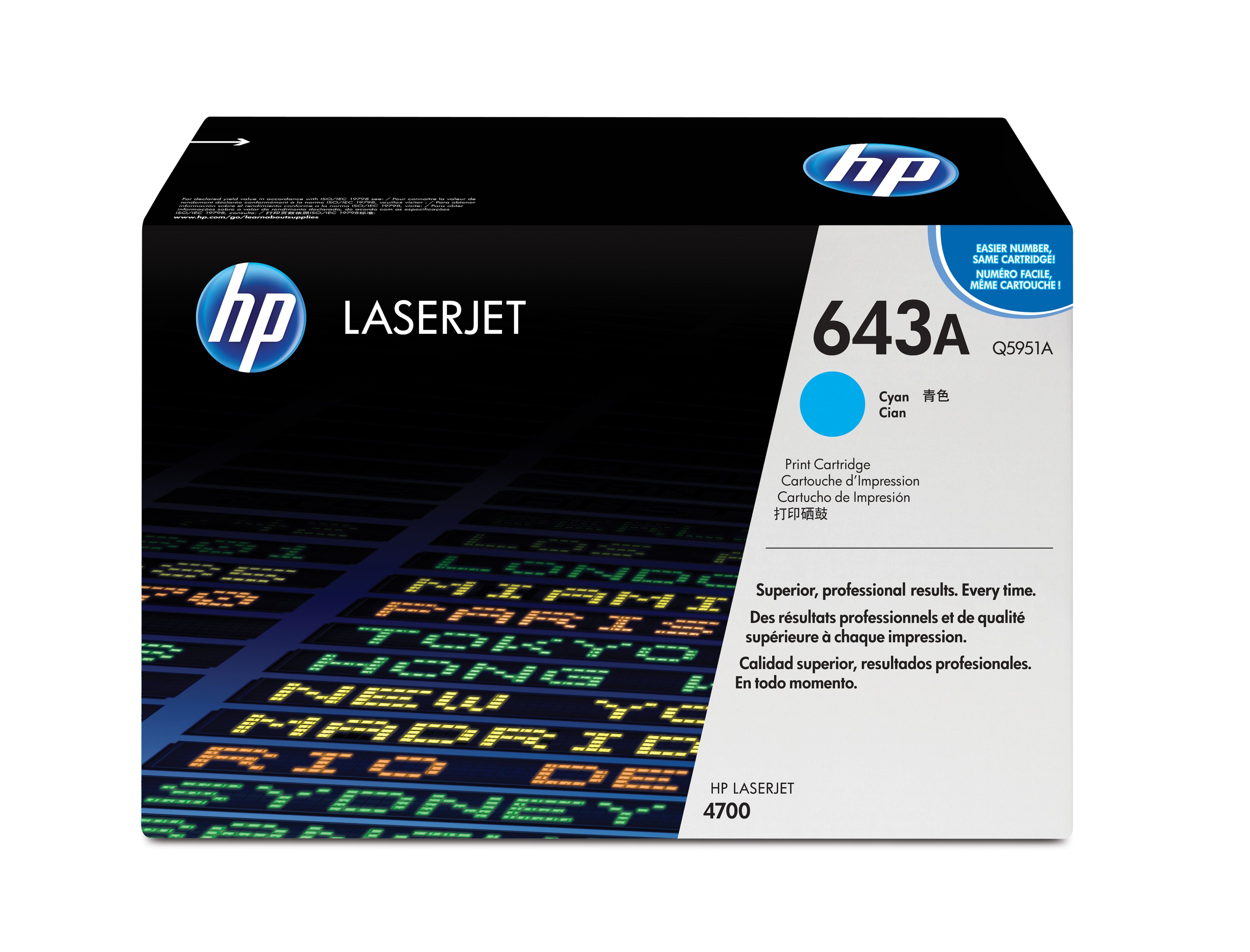 HP 643A Original Cyan Toner Cartridge