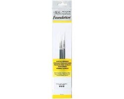 Winsor & Newton Foundation Acrylverf Ronde Penselen Set van 3 - maat 1,3,5