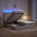 vidaXL Ottomaanse Bed met Matras en LED Lichtgrijs 180 x 200 cm Stof