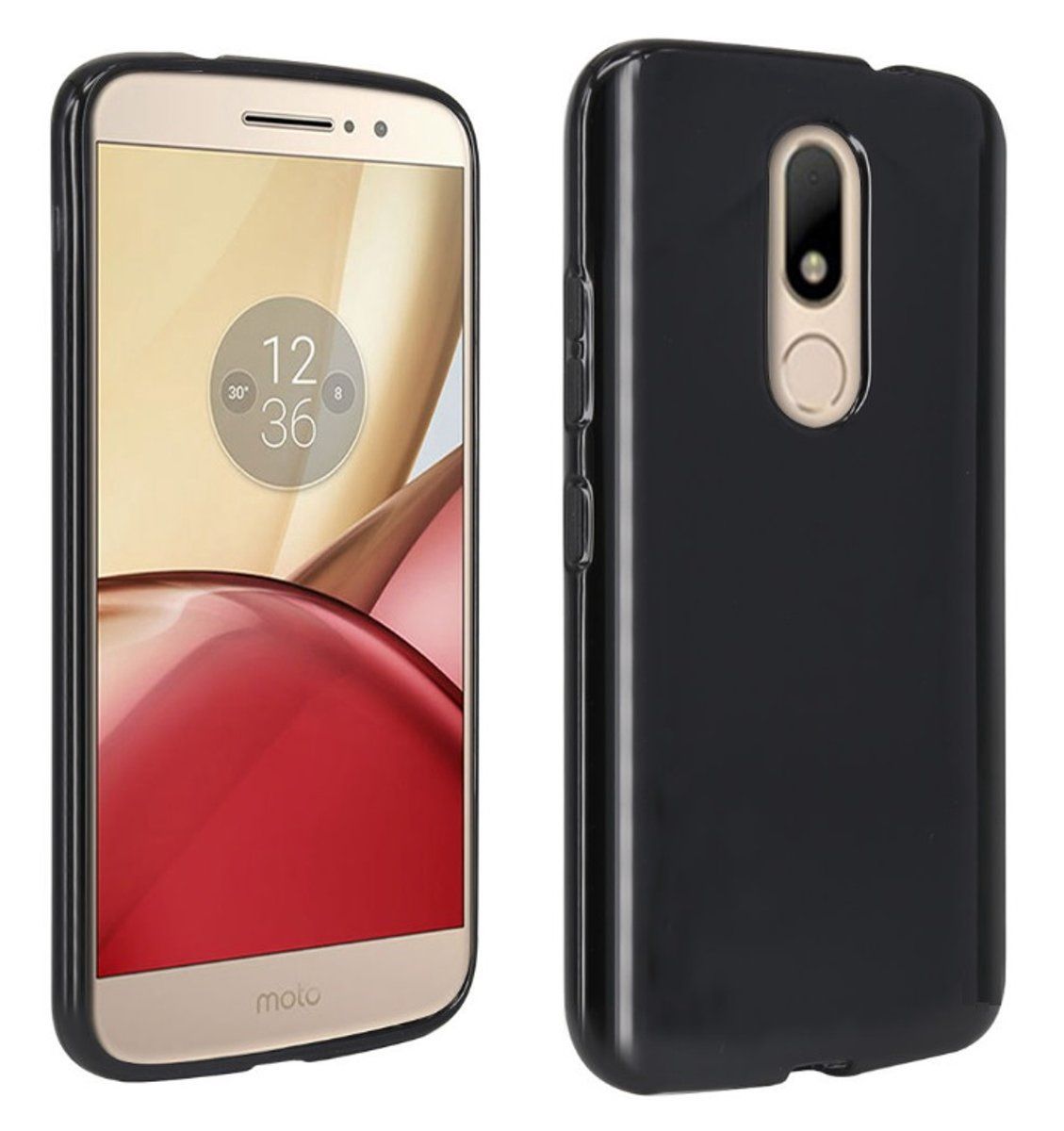 pearlycase Motorola Moto M smartphone hoesje tpu siliconen case zwart