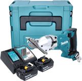 Makita DJS 800 RGJ accu vezelcementschaar 18 V borstelloos + 2x accu 6,0 Ah + oplader + Makpac