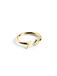 SINGULARU - Gepersonaliseerde Letter Spark Ring - Verstelbare ring - 925 sterling zilver met 18 karaat vergulde afwerking. - Eén maat - Sieraden voor dames - Gemaakt in Spanje