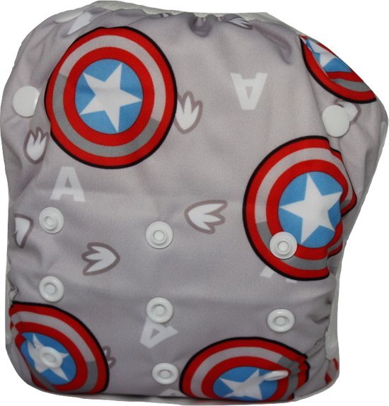 Blije Billetjes Exclusief!! Wasbare Zwemluier Groot Captain America